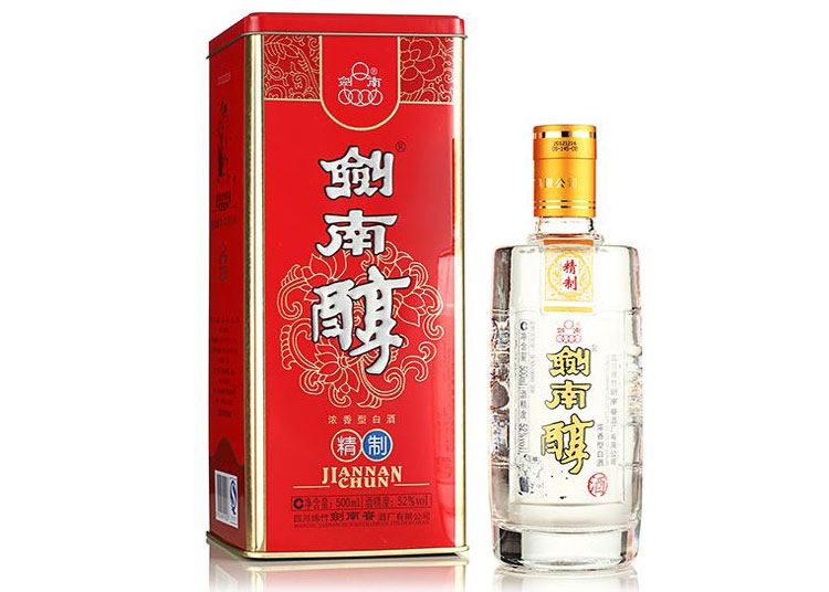 剑南春 52度剑南醇精致 铁盒装500ml 浓香型